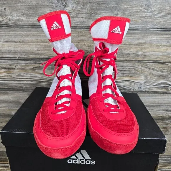 NIB Adidas Pretereo III Red/White Wrestling Shoes Retail $129.99 Men's Size 11.5