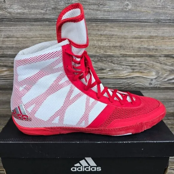 NIB Adidas Pretereo III Red/White Wrestling Shoes Retail $129.99 Men's Size 11.5