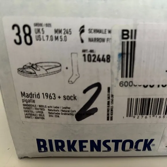 NIB | Birkenstock Madrid 1963 Limited Edition Grained Leather Pigalle Red EU 38
