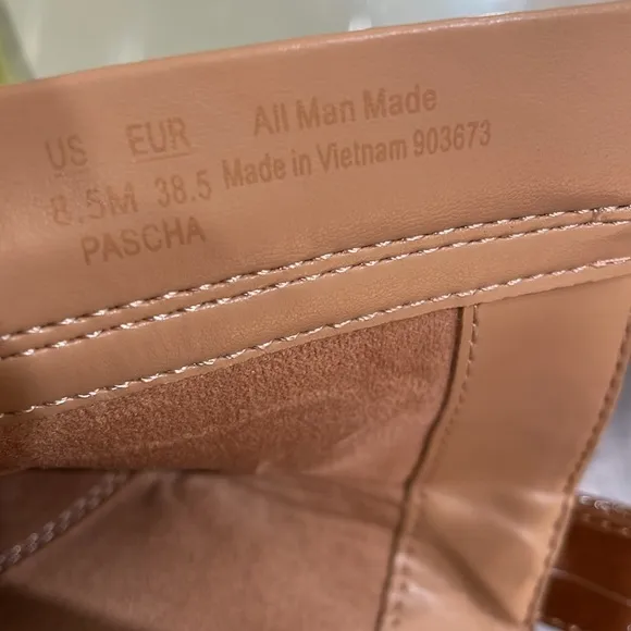 NIB Circus Sam Edelman 8.5 caramel mocha croc patent chunky heel square toe boot