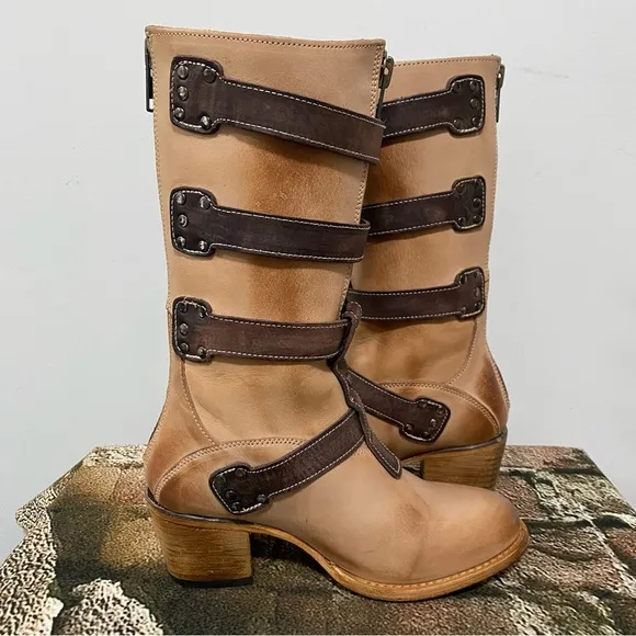 NIB Freebird Beige Notorious Boots Size 9