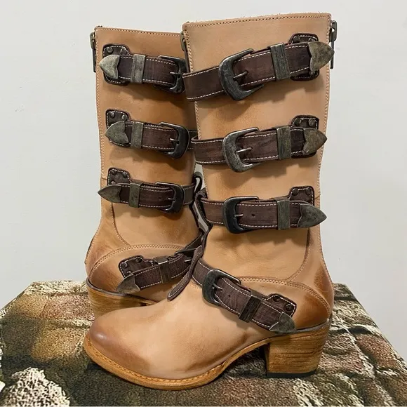 NIB Freebird Beige Notorious Boots Size 9