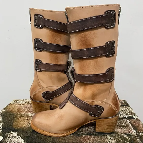NIB Freebird Beige Notorious Boots Size 9