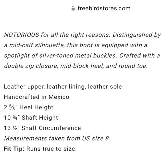 NIB Freebird Beige Notorious Boots Size 9