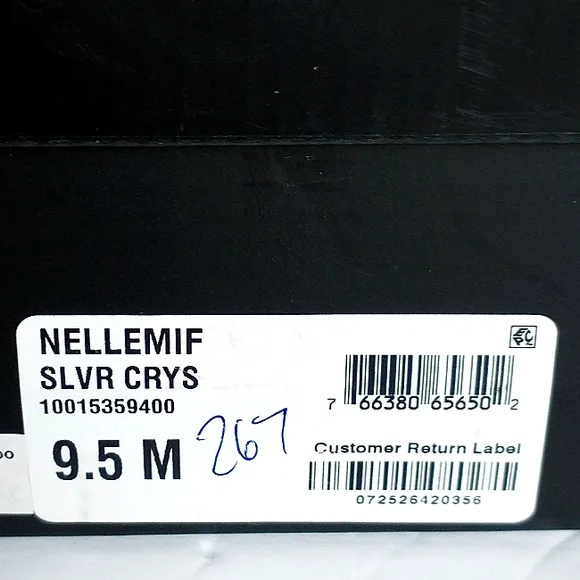 NIB Inc International Concepts Nellemi Silver Strappy Platform Dress Sandal