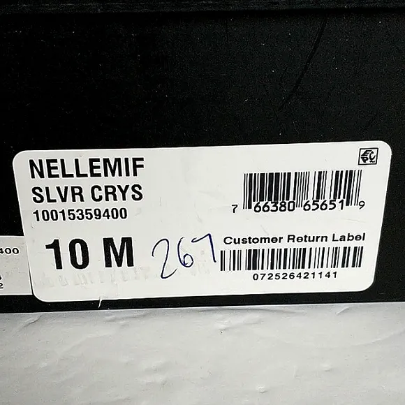 NIB Inc International Concepts Nellemi Silver Strappy Platform Dress Sandal