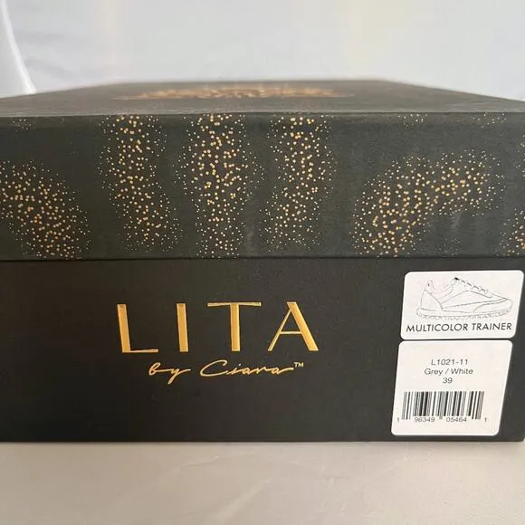 NIB LITA by Ciara Women's Italian Leather Multicolor Trainer Sneakers, Shoes