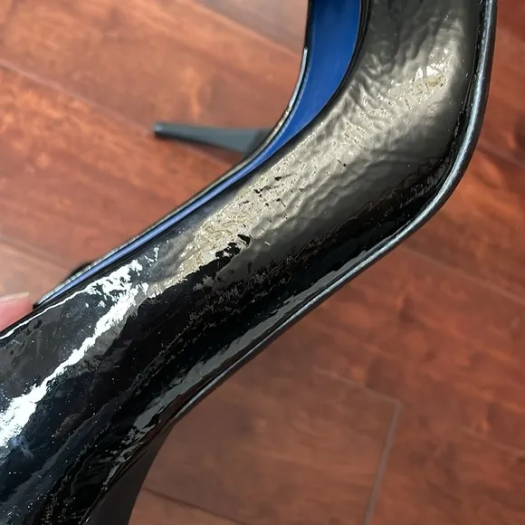 NIB Proenza Schouler Italy Toscana Black Textured Patent Leather Pump Heels 38