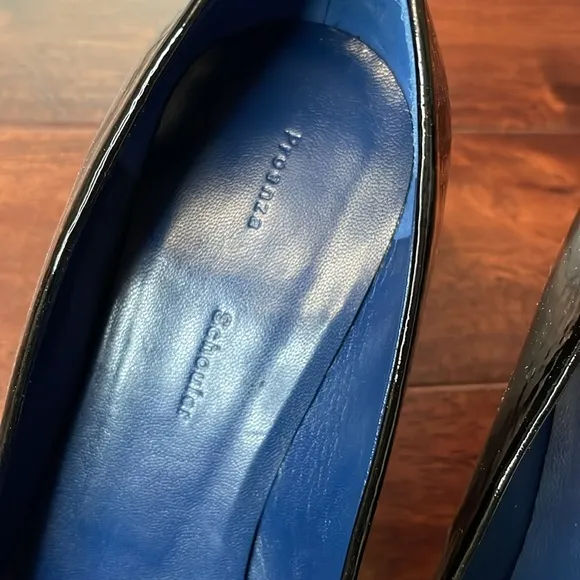 NIB Proenza Schouler Italy Toscana Black Textured Patent Leather Pump Heels 38
