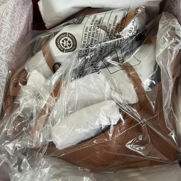 NIB Tamara Mellon Reverse Wedge 90 Luggage leather