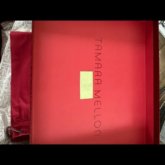NIB Tamara Mellon Reverse Wedge 90 Luggage leather