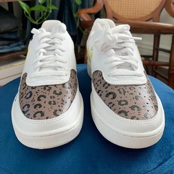NIB Women's Nike Court Vision Low Custom Painted Sneaker Shoes 8.5