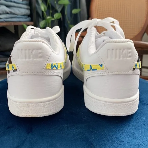 NIB Women's Nike Court Vision Low Custom Painted Sneaker Shoes 8.5