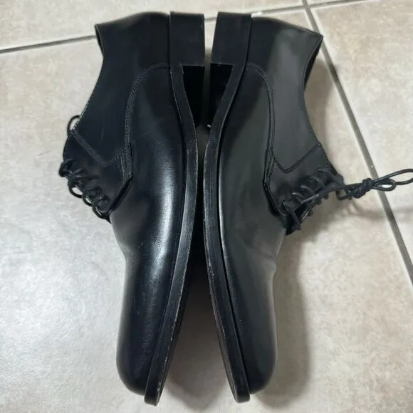 NICE To Boot New York Ivins Shoes Men's 10.5 Black Leather Derby Oxford Office