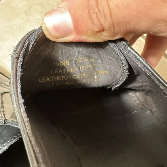 NICE To Boot New York Ivins Shoes Men's 10.5 Black Leather Derby Oxford Office