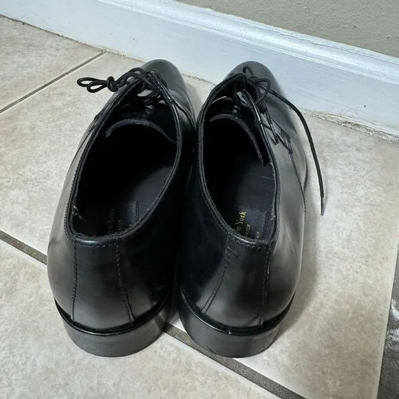 NICE To Boot New York Ivins Shoes Men's 10.5 Black Leather Derby Oxford Office