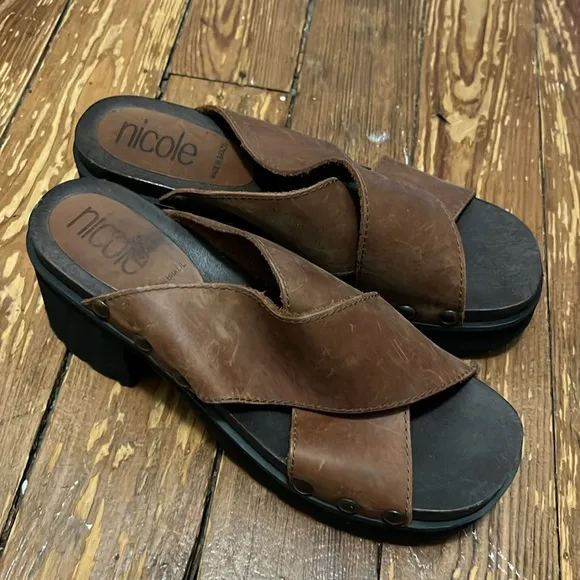 Nicole platform sandals women’s 7.5 vintage