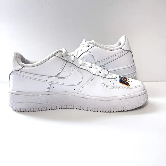 Nike Air Force 1 Billie Eilish Custom Sneakers White Shoes Size 7 Women's
