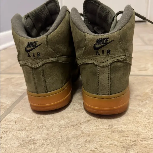 Nike Air Force 1 High Top Sneakers - Olive Green