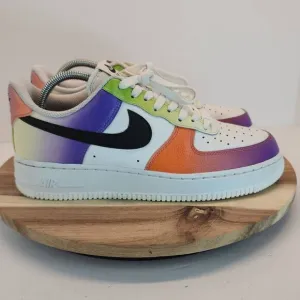 Nike Air Force 1 Low Multi-Color Gradient Women's Size 10 Purple Orange White