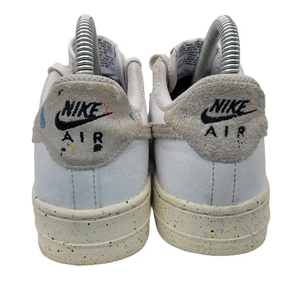 Nike Air Force 1 LV8 3 GS Paint Splatter Womens 6.5 - Kids 5Y White DJ2598-100
