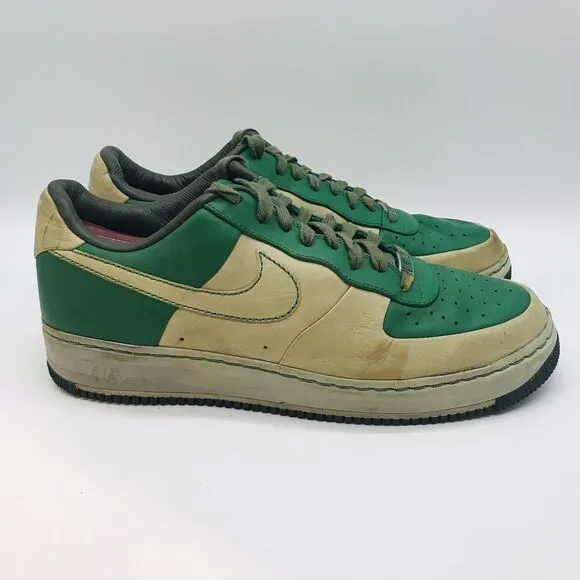 Nike Air Force 1 Supreme Green Sneakers Men's 13 Low Top RARE Shoes 316077-311