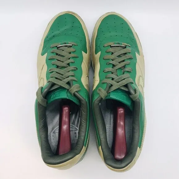 Nike Air Force 1 Supreme Green Sneakers Men's 13 Low Top RARE Shoes 316077-311