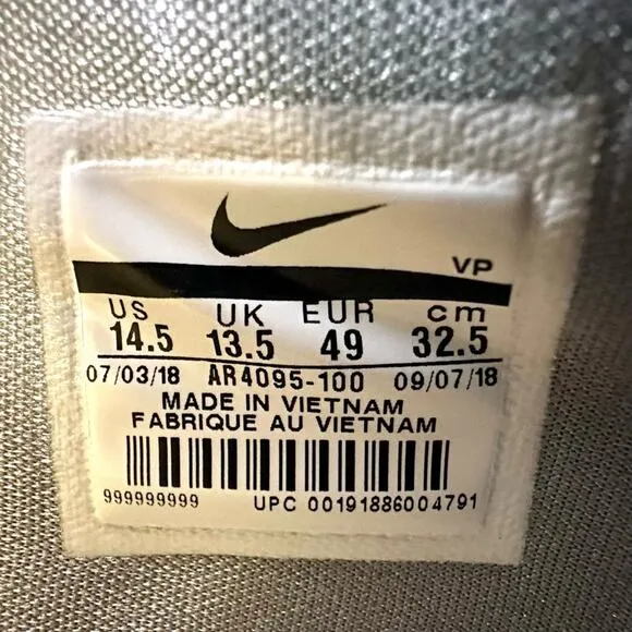 NIKE AIR FORCE MAX 72AIR BAG ENGINEERED HIGH TOP LACE-UP BASKETBALL SNEAKERS