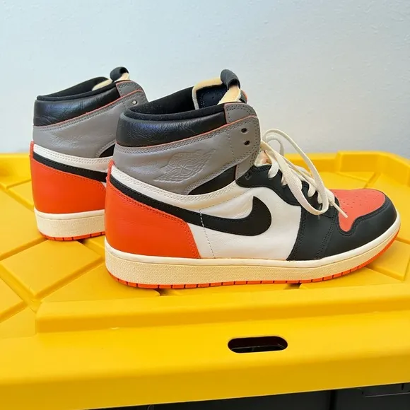 Nike Air High-Top Sneakers - Orange and Black