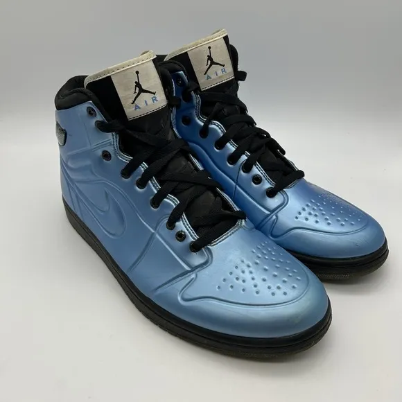 Nike Air Jordan 1 Anodized Shoes Mens Size 11 Blue Retro High Top 414823-401