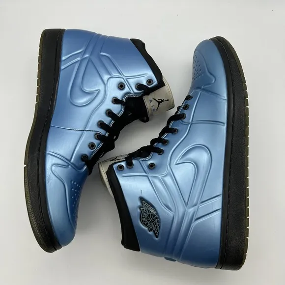 Nike Air Jordan 1 Anodized Shoes Mens Size 11 Blue Retro High Top 414823-401