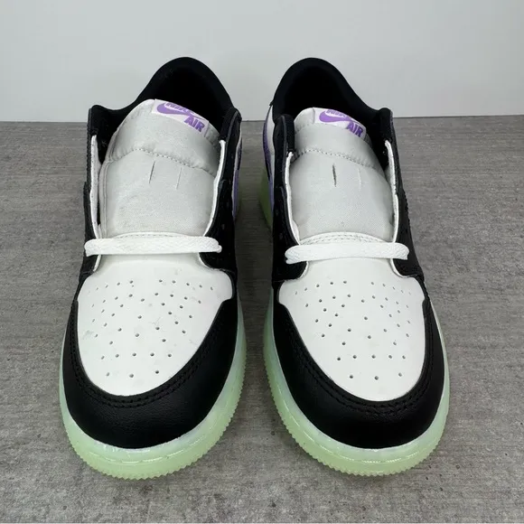 Nike Air Jordan 1 Low Glow-in-the Dark Shoes HF0410-001 Youth's 6.5/Women's 8