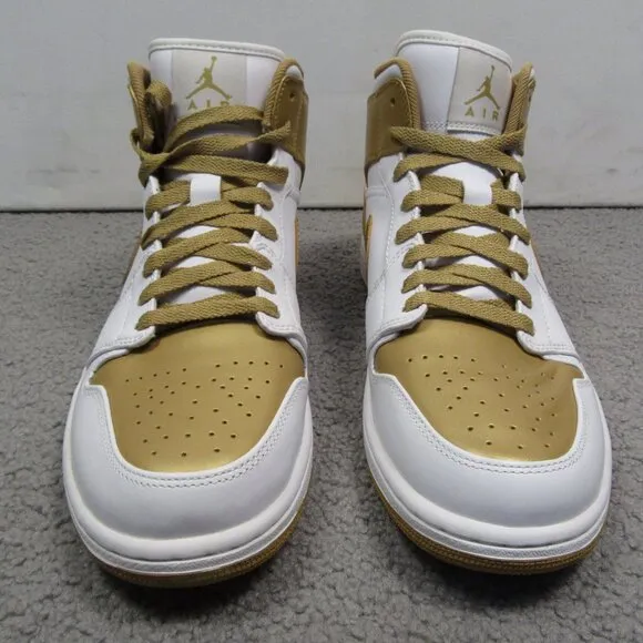 Nike Air Jordan 1 Phat Men’s Size 10 White Metallic Gold Basketball Shoes NEW