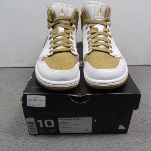 Nike Air Jordan 1 Phat Men’s Size 10 White Metallic Gold Basketball Shoes NEW