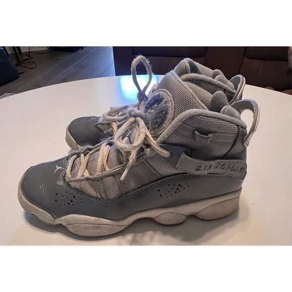 Nike Air Jordan 6Y Rings Cool Gray High Top Sneakers Athletic Basketball Shoes