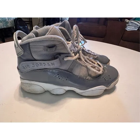 Nike Air Jordan 6Y Rings Cool Gray High Top Sneakers Athletic Basketball Shoes