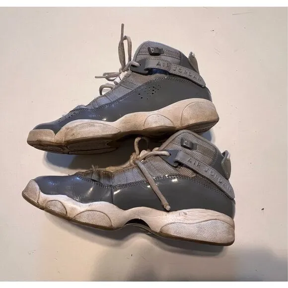 Nike Air Jordan 6Y Rings Cool Gray High Top Sneakers Athletic Basketball Shoes