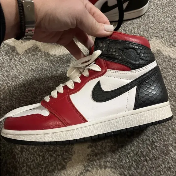 Nike Air Jordan 7s Red and Black Sneakers