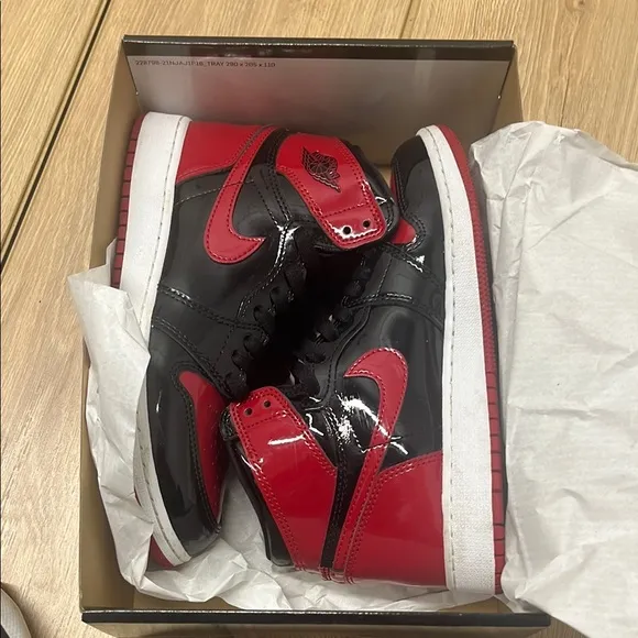 Nike Air Jordan Athletic Shoes - Black and Red