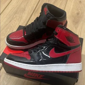 Nike Air Jordan Athletic Shoes - Black and Red