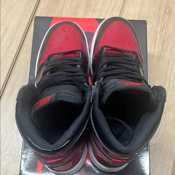 Nike Air Jordan Athletic Shoes - Black and Red