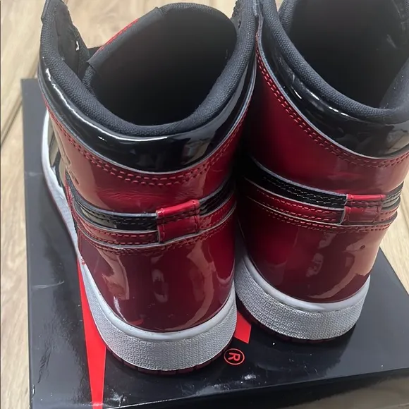 Nike Air Jordan Athletic Shoes - Black and Red