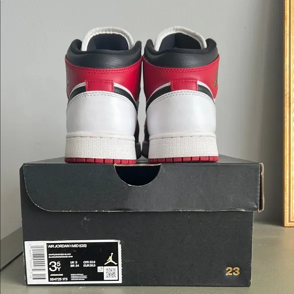 Nike Air Jordan Kids Shoes - Red and White