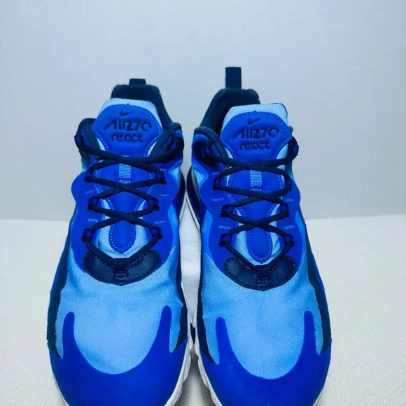 Nike Air max 270 React Triple Blue Athletic Shoes