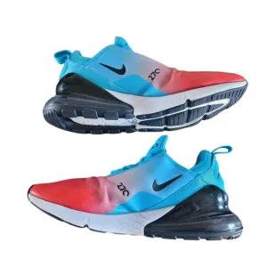 Nike Air Max 270 Running Shoes Athletic Sneakers Blue Red Mens Size 11.5