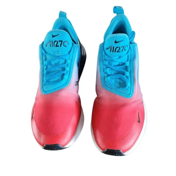 Nike Air Max 270 Running Shoes Athletic Sneakers Blue Red Mens Size 11.5