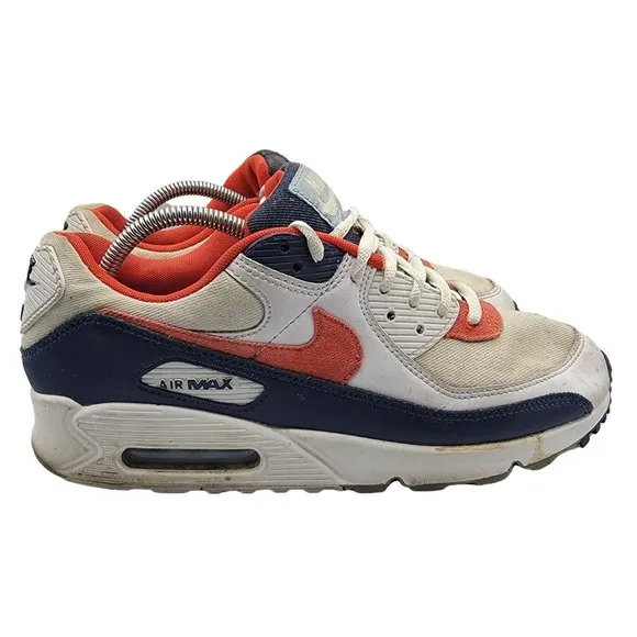 Nike Air Max 90 Denim White Red Blue DJ5170-100 Mens Size 9.5
