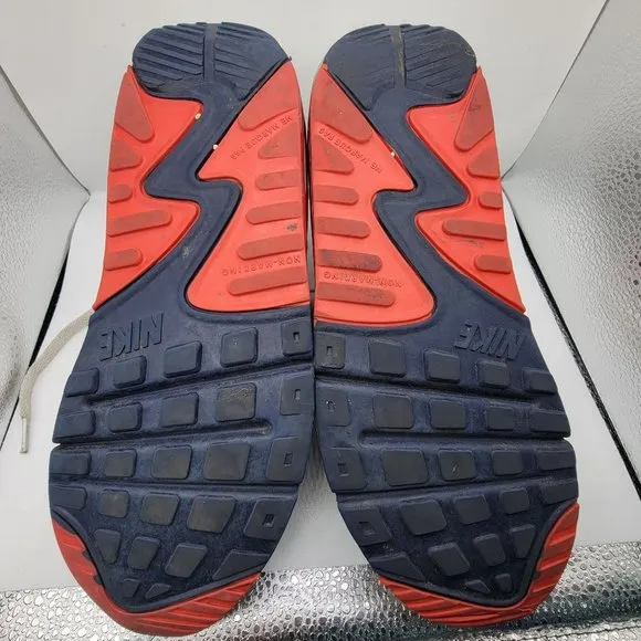 Nike Air Max 90 Flyease GS University Red Shoes Womens 8.5  Kids 7Y - CV0526-104