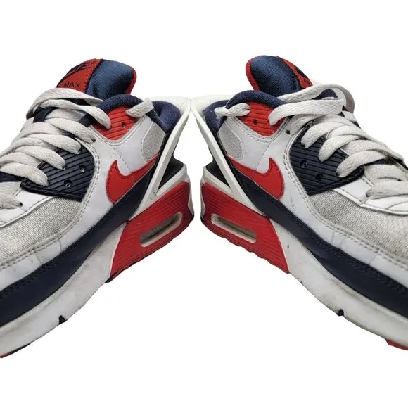 Nike Air Max 90 Flyease GS University Red Shoes Womens 8.5  Kids 7Y - CV0526-104