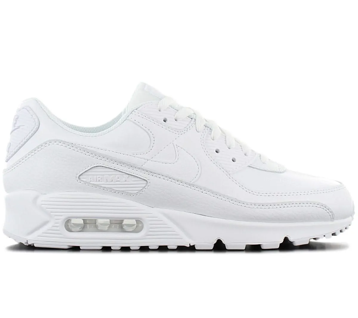 Nike Air Max 90 Leather - Triple White - Herren Sneakers Schuhe Weiß CZ5594-100